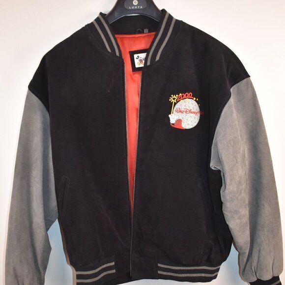 Rare WALT DISNEY World Vintage Suede Jacket 2000 Cast Member Millennium XLarge - Picture 2 of 16